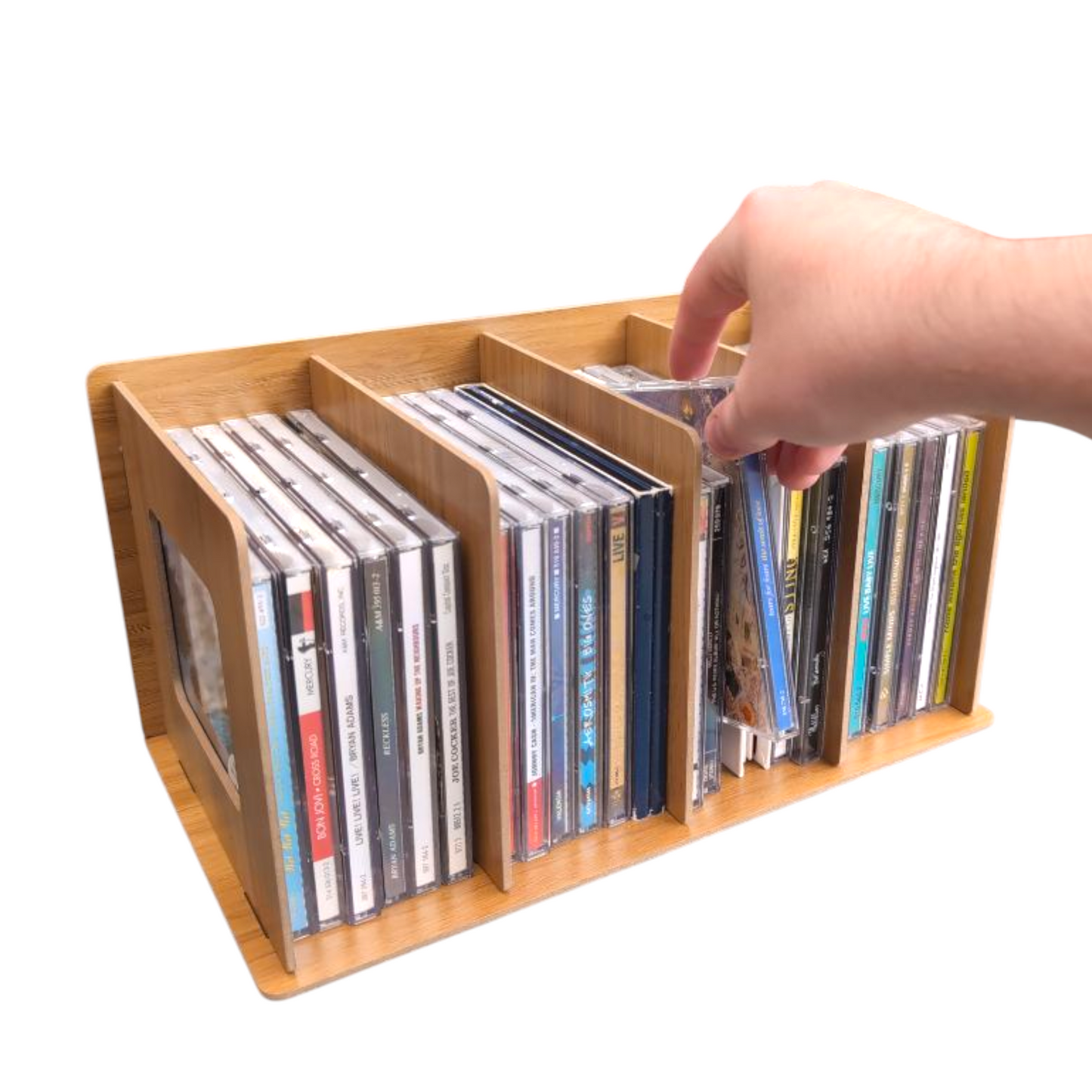 Walnoot Bamboe CD-houder | CD/DC