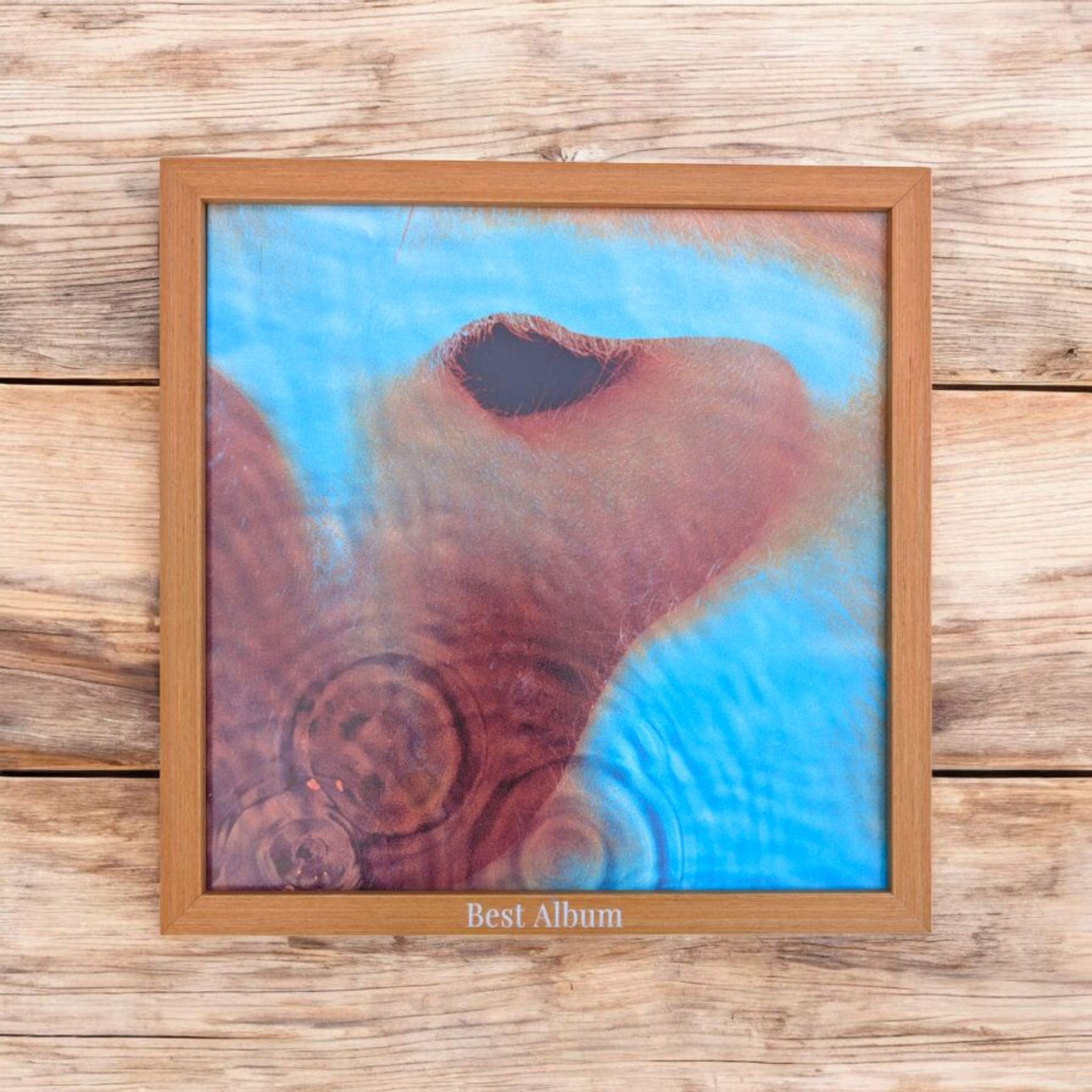 Lichte Houten LP-lijst "Best Album" | Beatlist Vin Up