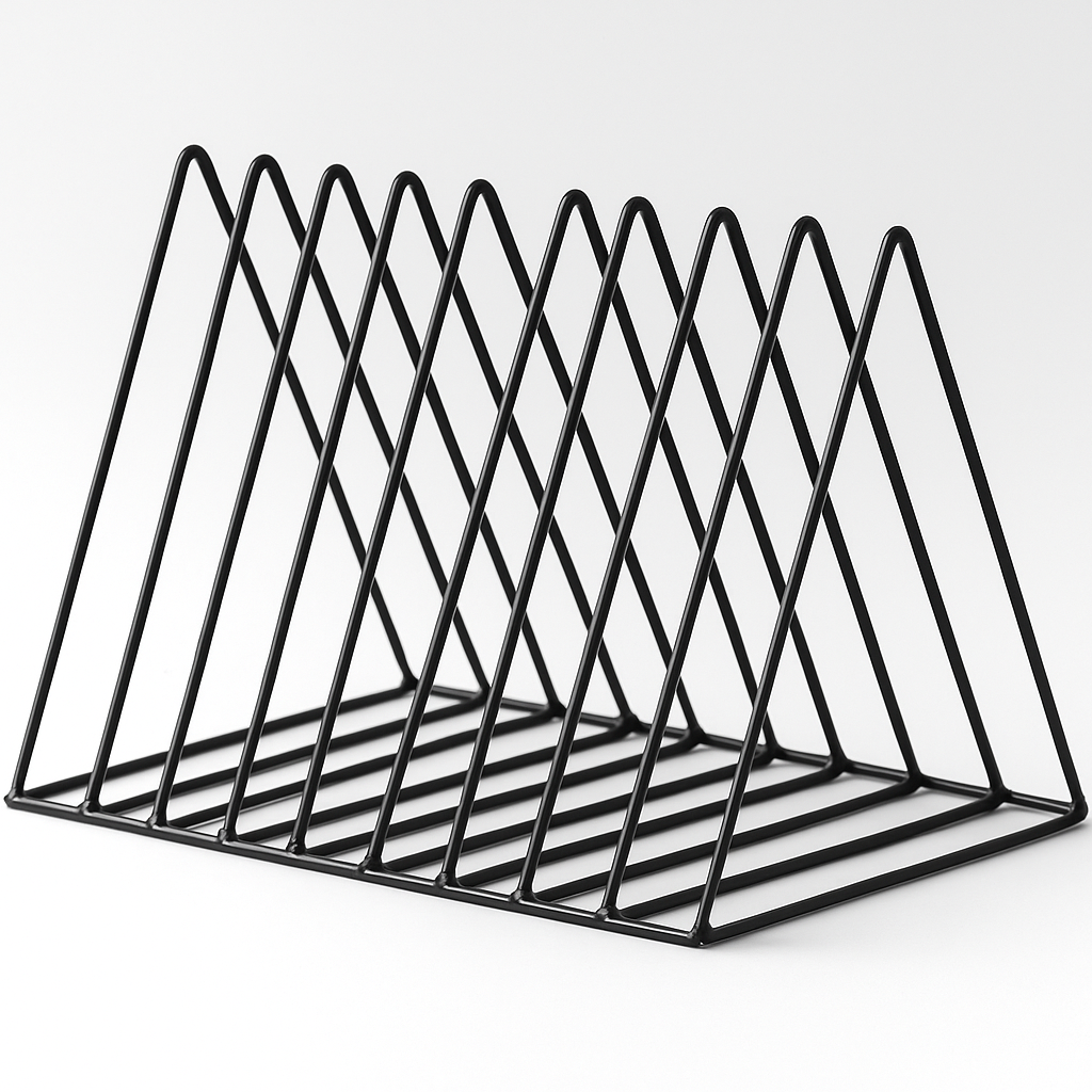 Minimalistisch Platenrek Zwart Staal | Voor 25+ LPs Vin Up