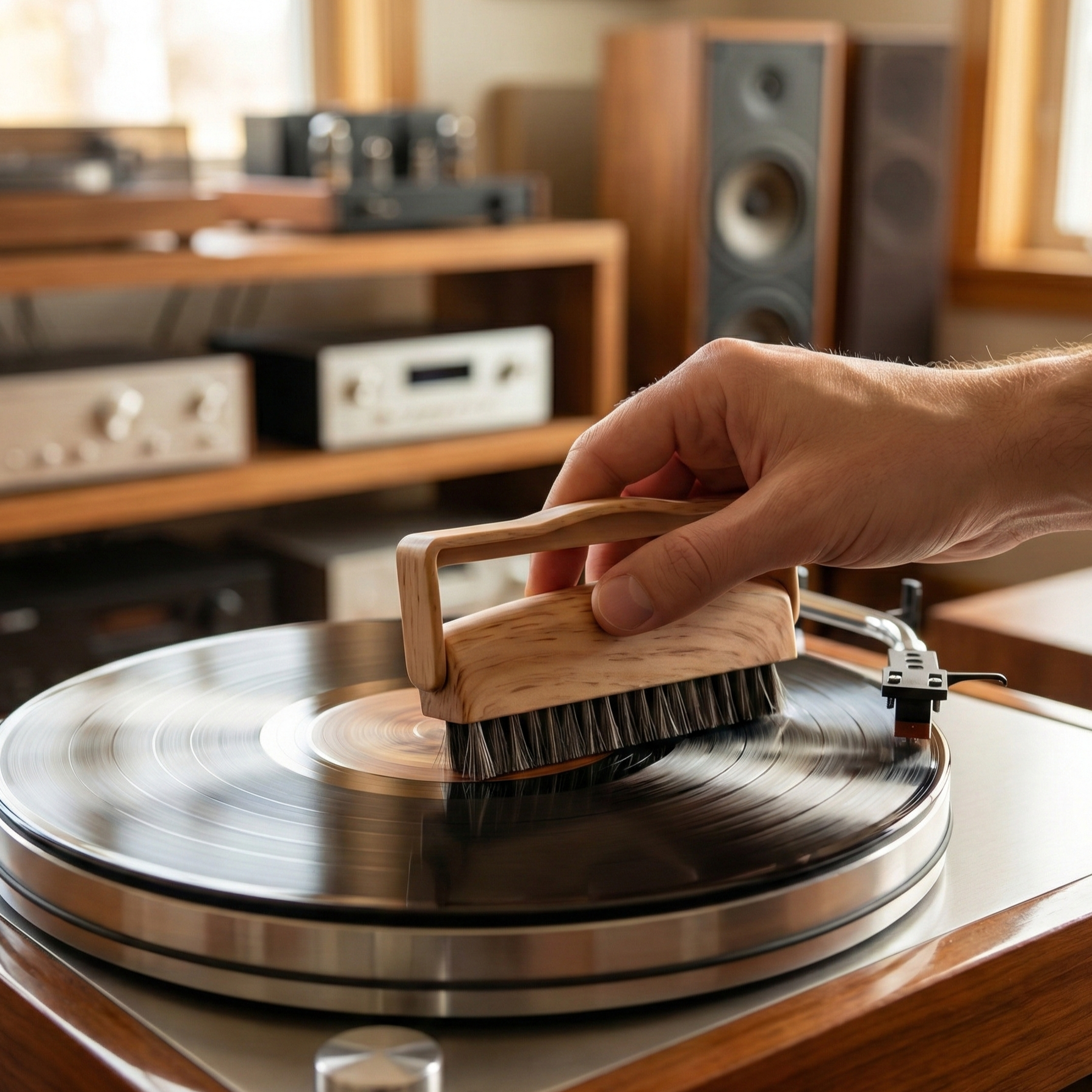 Vinyl Borstel | Anti-Statisch Carbon Fiber