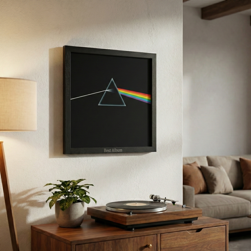 Zwarte Houten LP Lijst | Frame voor Vinyl Albumhoes