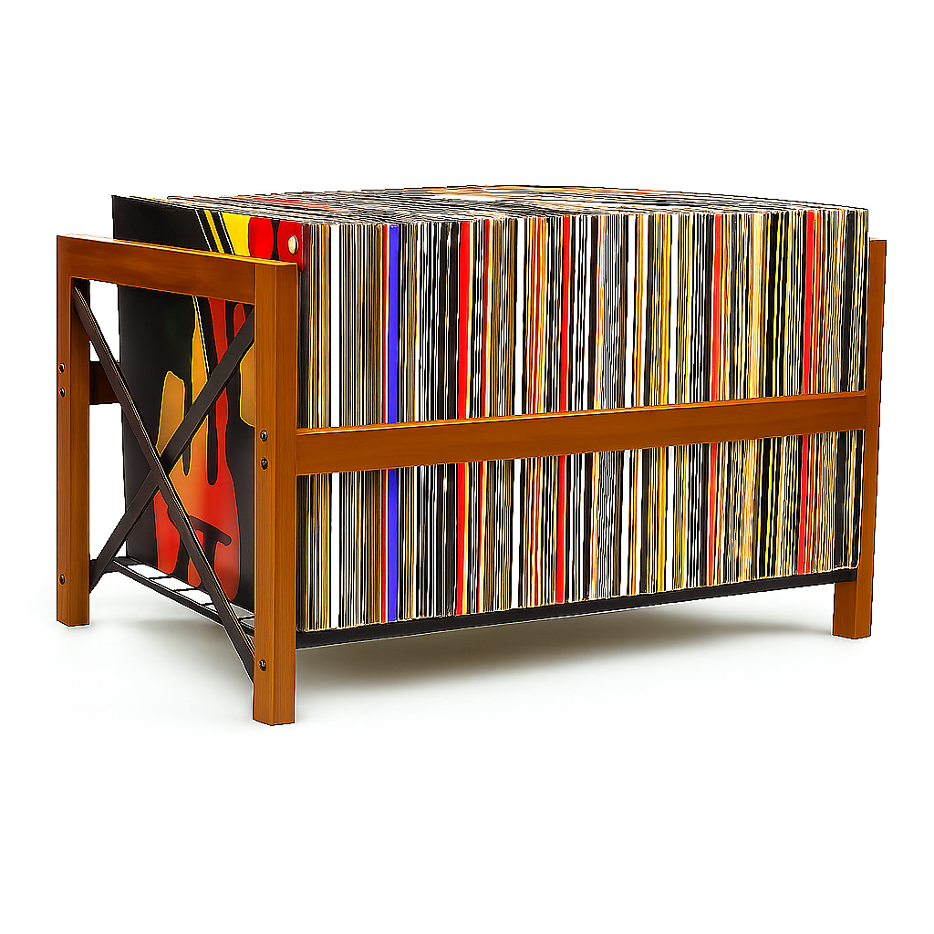Stijlvolle Houten LP Houder | Ruimte voor 75+ LP's
